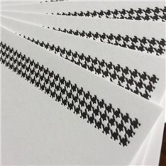Correspondance cards - houndstooth check DL (packet of 5)
