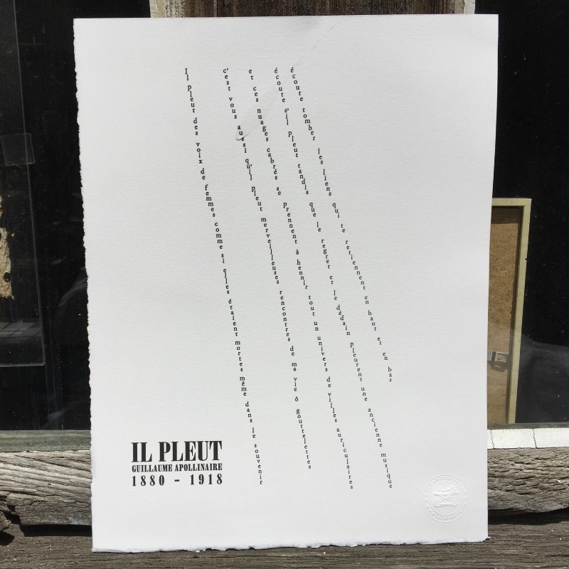 Il pleut - Apollinaire