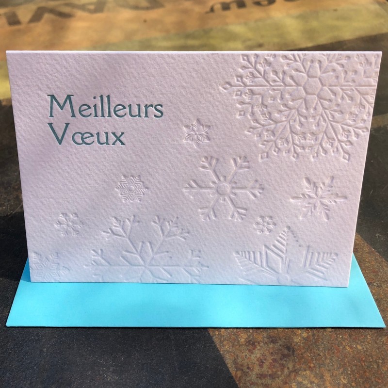 Flocons de neige, Meilleurs vœux (paquet de 6) Flocons de neige, Meilleurs vœux (paquet de 6)