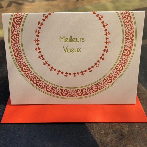 Meilleurs vœux orange (packet of 6)