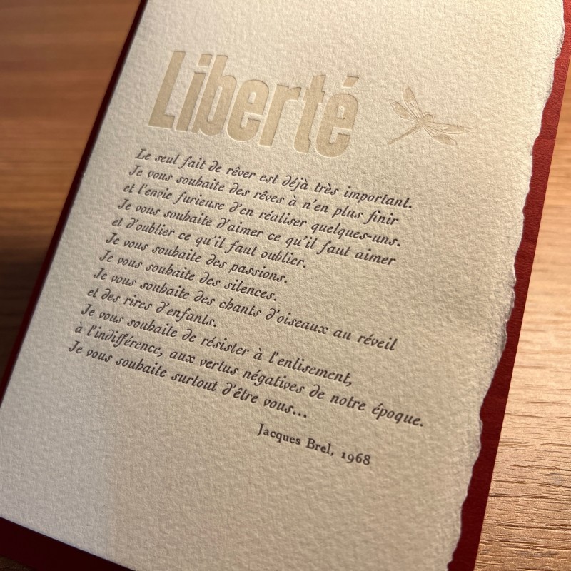Jacques Brel - liberté (packet of 6)